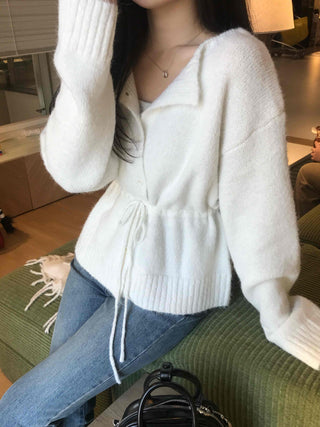 Cozy Wool Shirred Cardigan