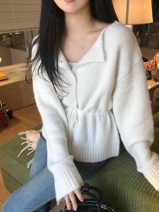 Cozy Wool Shirred Cardigan