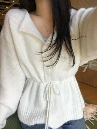 Cozy Wool Shirred Cardigan