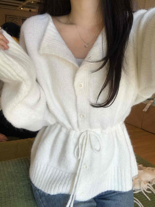 Cozy Wool Shirred Cardigan