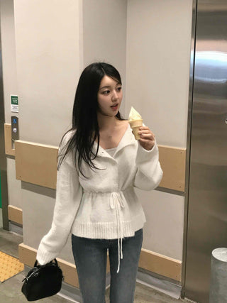 Cozy Wool Shirred Cardigan