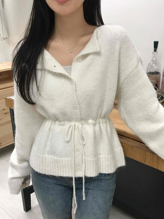 Cozy Wool Shirred Cardigan