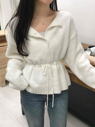 Cozy Wool Shirred Cardigan