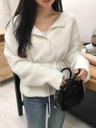 Cozy Wool Shirred Cardigan