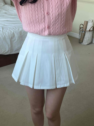 Soft Pleated Mini Skirt