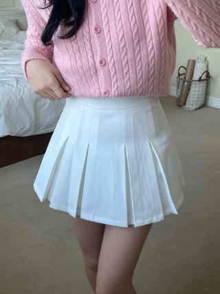 Soft Pleated Mini Skirt