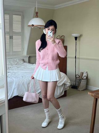Soft Pleated Mini Skirt