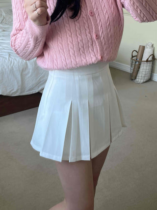 Soft Pleated Mini Skirt