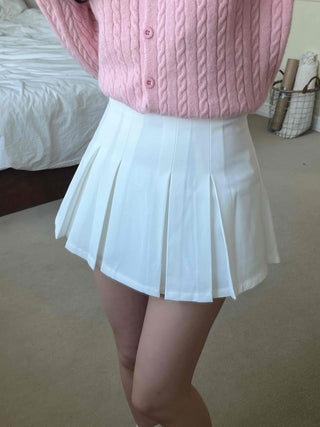 Soft Pleated Mini Skirt