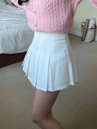 Soft Pleated Mini Skirt