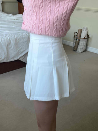 Soft Pleated Mini Skirt