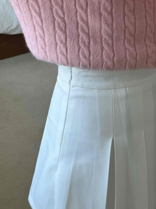 Soft Pleated Mini Skirt