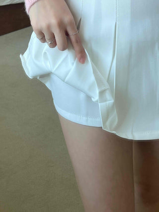 Soft Pleated Mini Skirt
