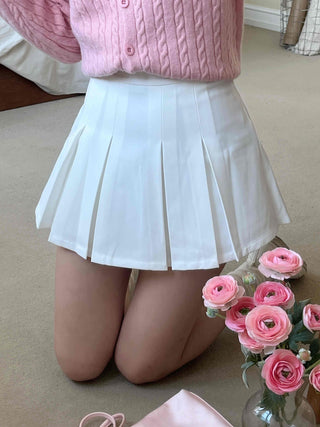 Soft Pleated Mini Skirt