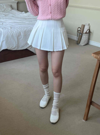 Soft Pleated Mini Skirt