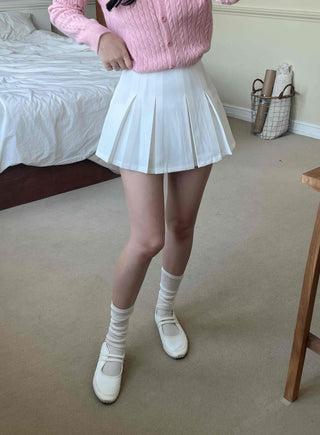 Soft Pleated Mini Skirt