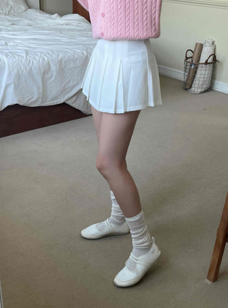 Soft Pleated Mini Skirt