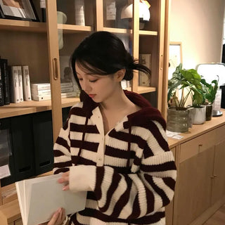 Striped Avant-garde Hoodie