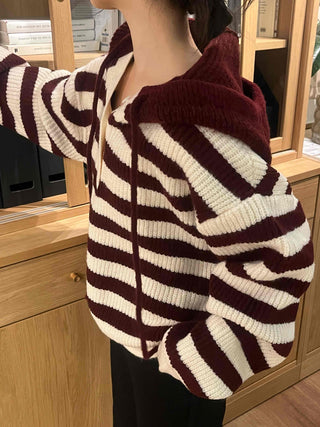 Striped Avant-garde Hoodie