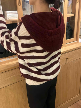 Striped Avant-garde Hoodie