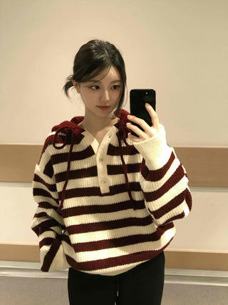 Striped Avant-garde Hoodie