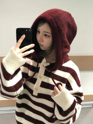 Striped Avant-garde Hoodie