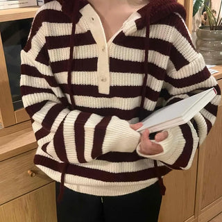 Striped Avant-garde Hoodie