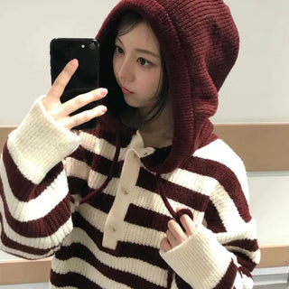 Striped Avant-garde Hoodie