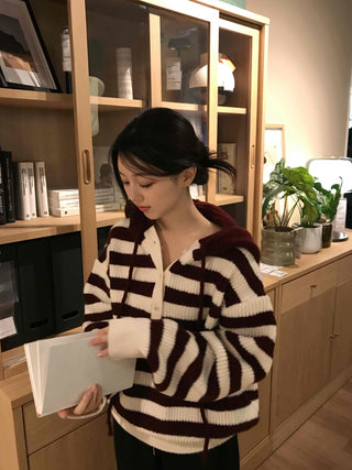 Striped Avant-garde Hoodie