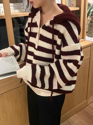 Striped Avant-garde Hoodie