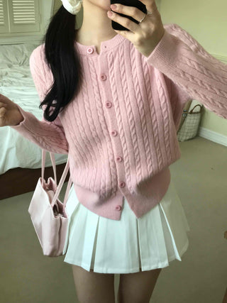 Fluffy Cable Cardigan