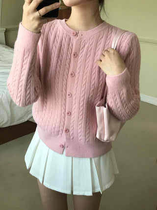 Fluffy Cable Cardigan