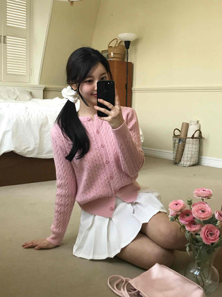 Fluffy Cable Cardigan