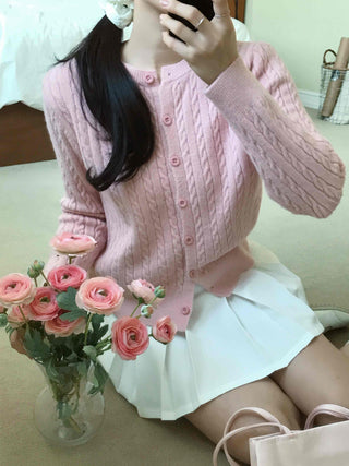 Fluffy Cable Cardigan