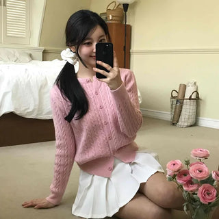 Fluffy Cable Cardigan