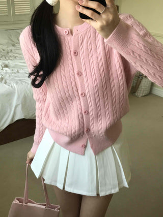 Fluffy Cable Cardigan