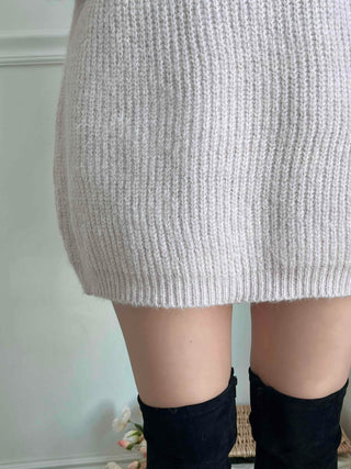 Feminine Folded Off-Knit