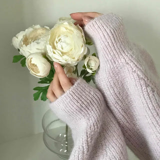 Feminine Folded Off-Knit