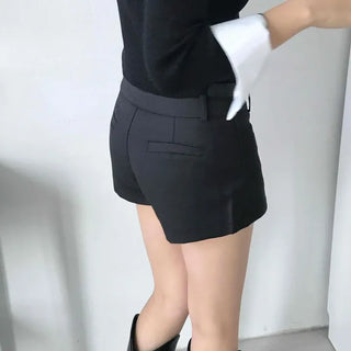 Front Slit Mini Skirt Pants