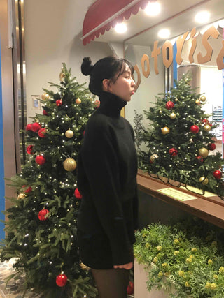 Simple Turtleneck Loose Fit Knit