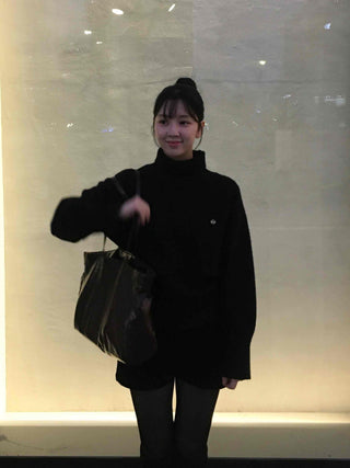 Simple Turtleneck Loose Fit Knit