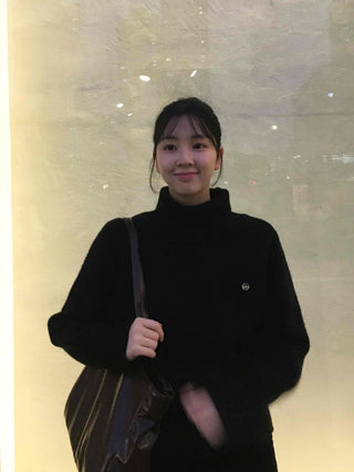 Simple Turtleneck Loose Fit Knit