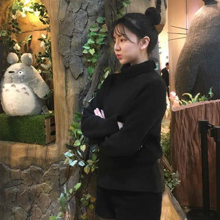 Simple Turtleneck Loose Fit Knit