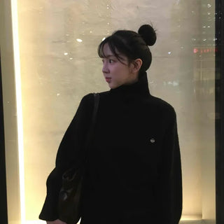 Simple Turtleneck Loose Fit Knit