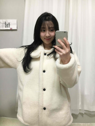 High-neck Cozy Fleece Half Coat