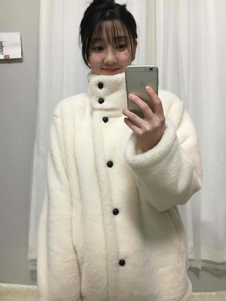 High-neck Cozy Fleece Half Coat