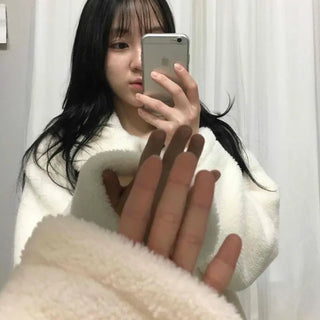 High-neck Cozy Fleece Half Coat