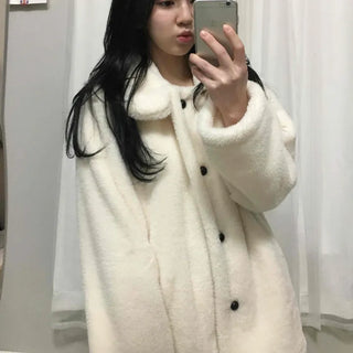 High-neck Cozy Fleece Half Coat