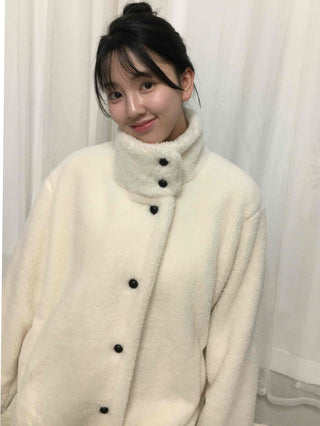 High-neck Cozy Fleece Half Coat