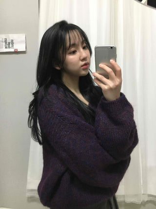 Balloon Sleeve Loose Knit